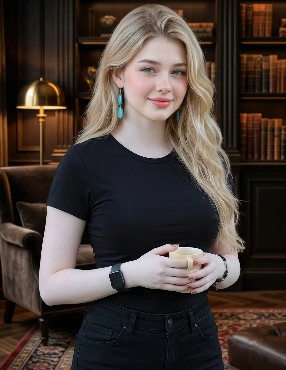 Portrait in a ClassicLibraary