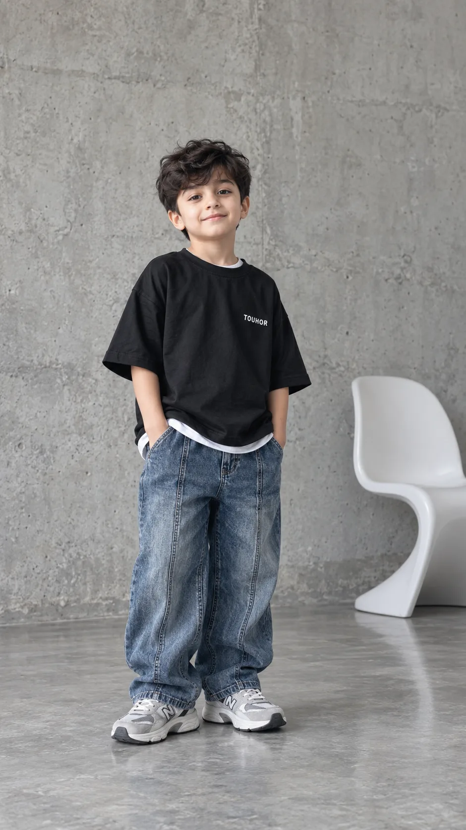 Minimalist Kids Streetwear Lookbook Prompt