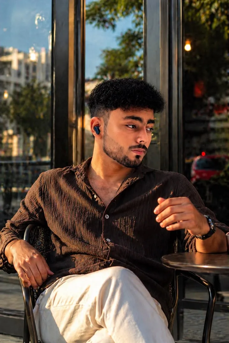 Candid Sunset Cafe Portrait
