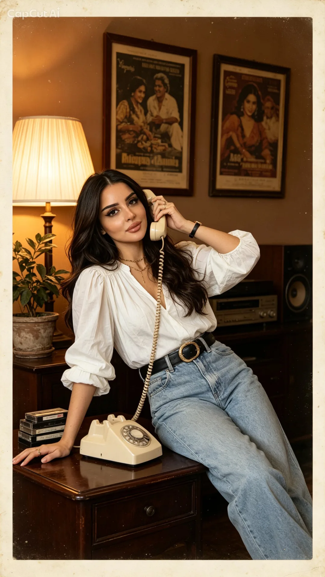 1980s vintage telephone portraits