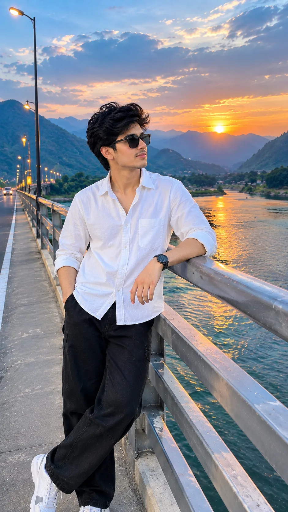 Mountain Bridge Sunset Vibes 🌄✨