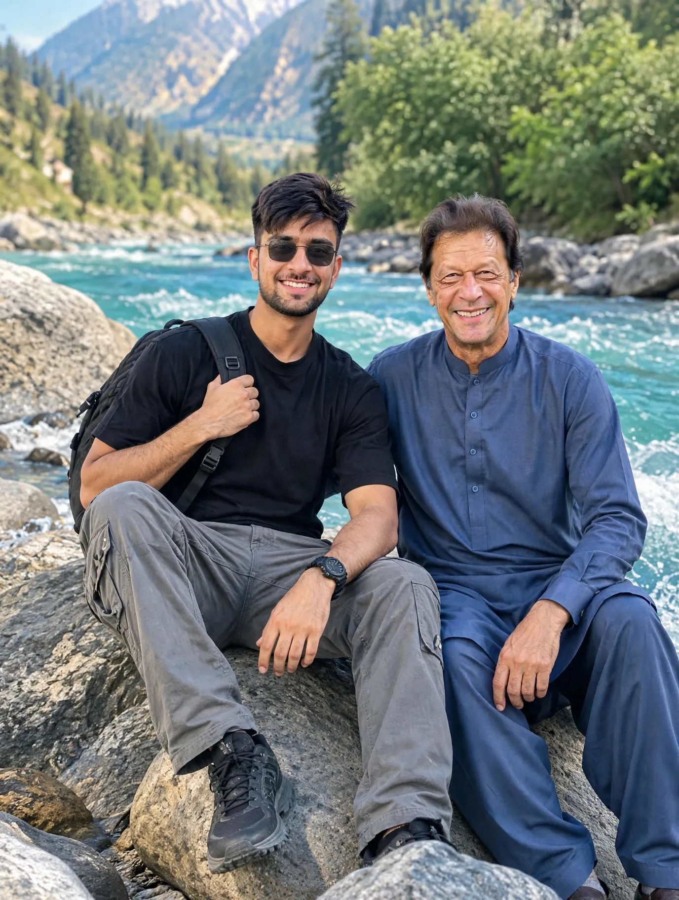 My Photo With Imran Khan at River - Viral Realistic Prompt