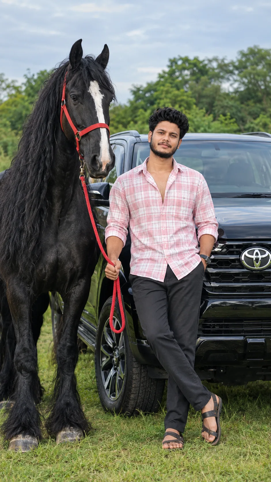 Black Stallion & Toyota Portrait