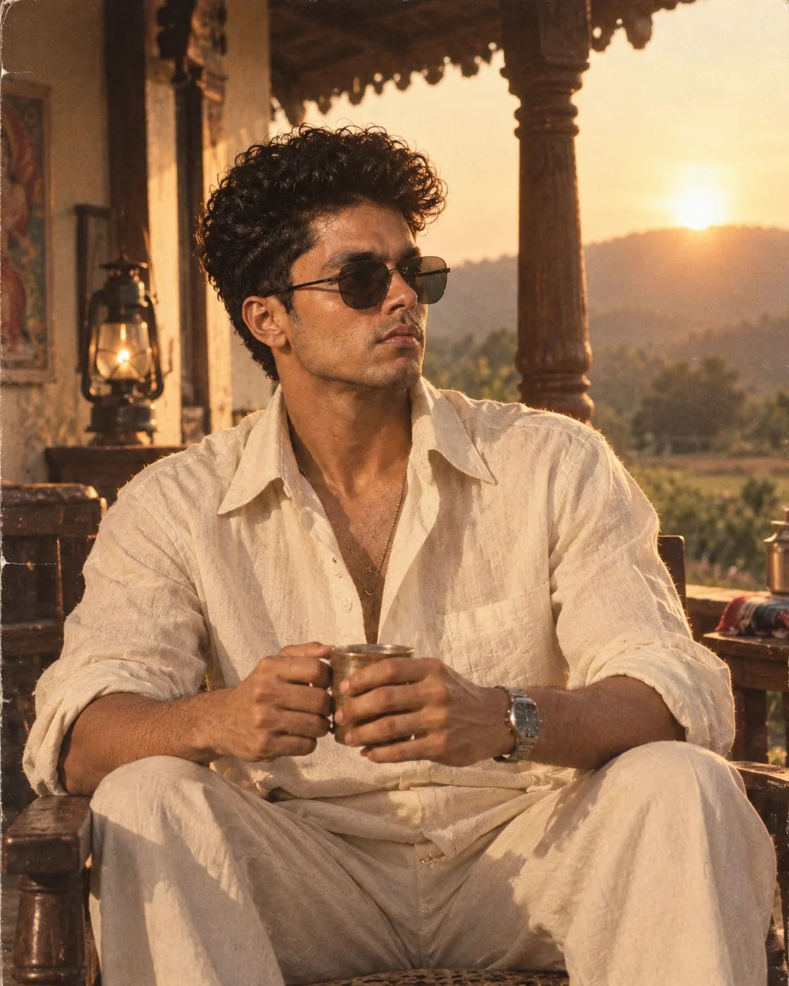 Ultra realistic cinematic portrait of a young south asian man