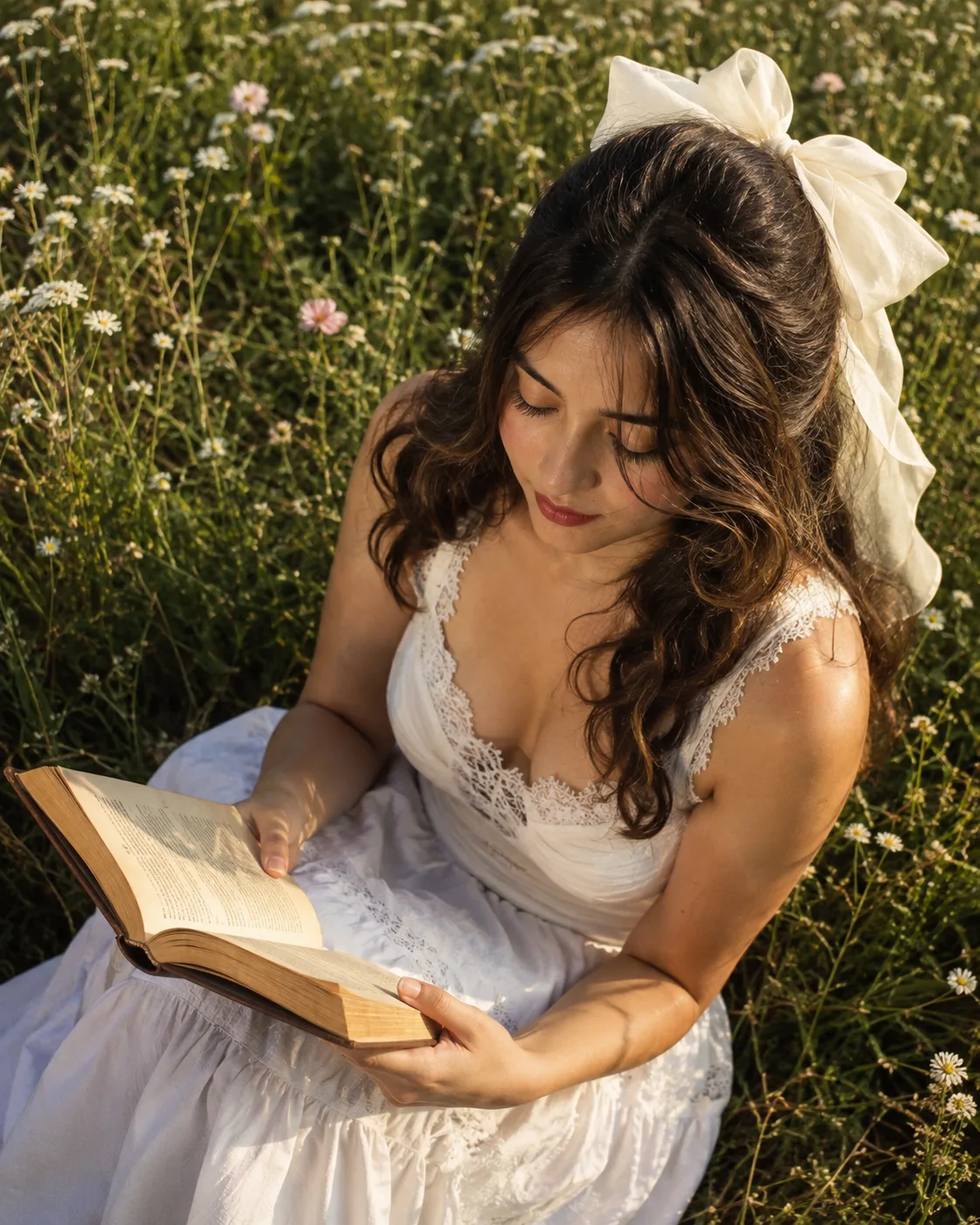Golden Hour in the Wildflower Meadow 🌼📖