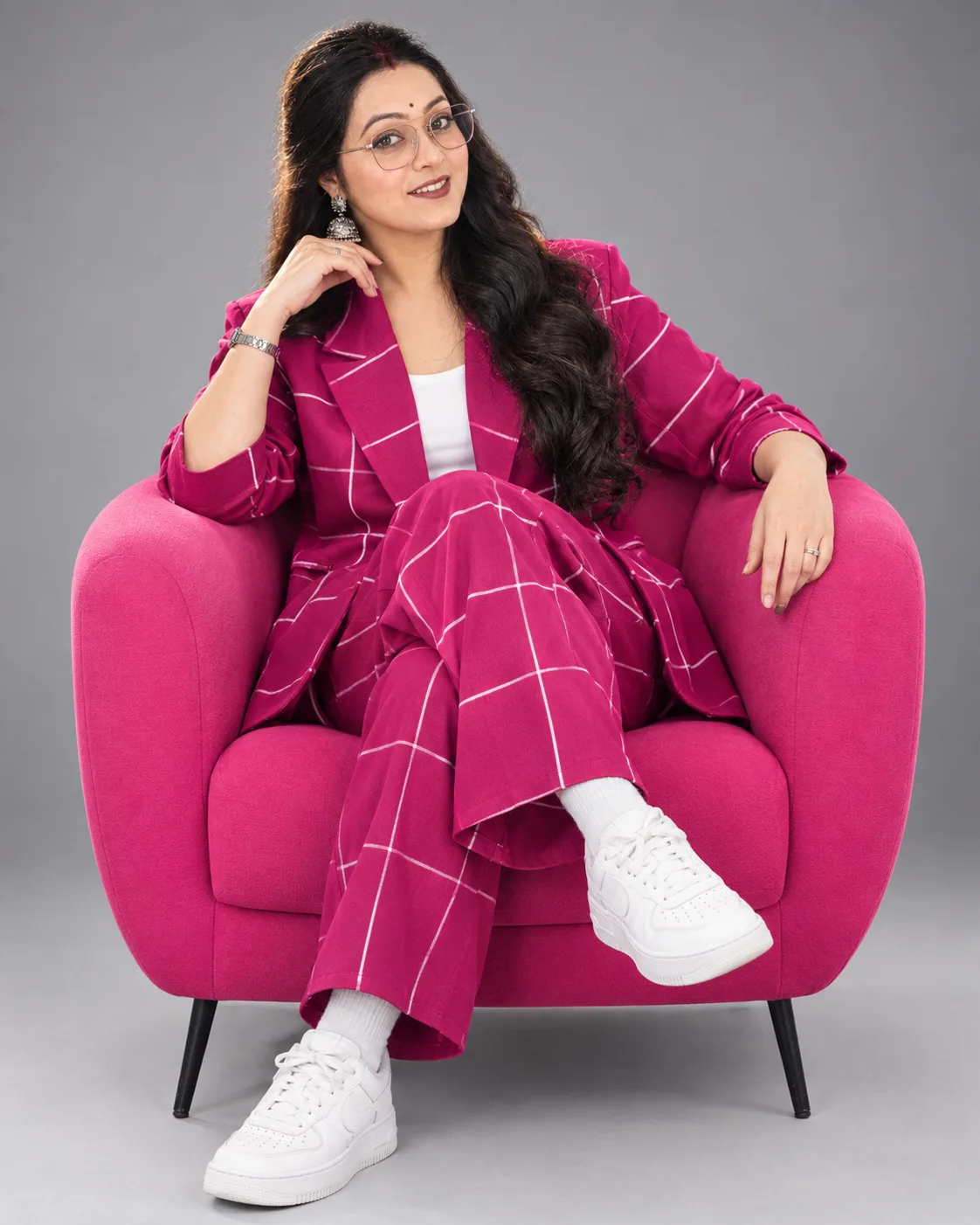 The Pink Plaid Power Suit