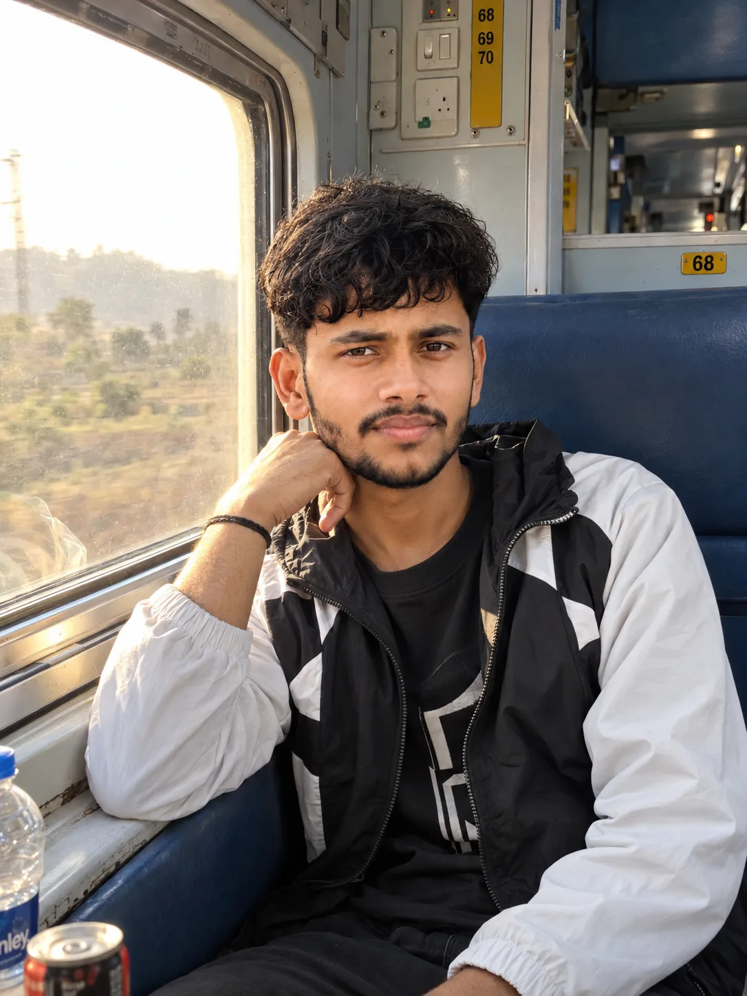 Golden Hour Train Portrait
