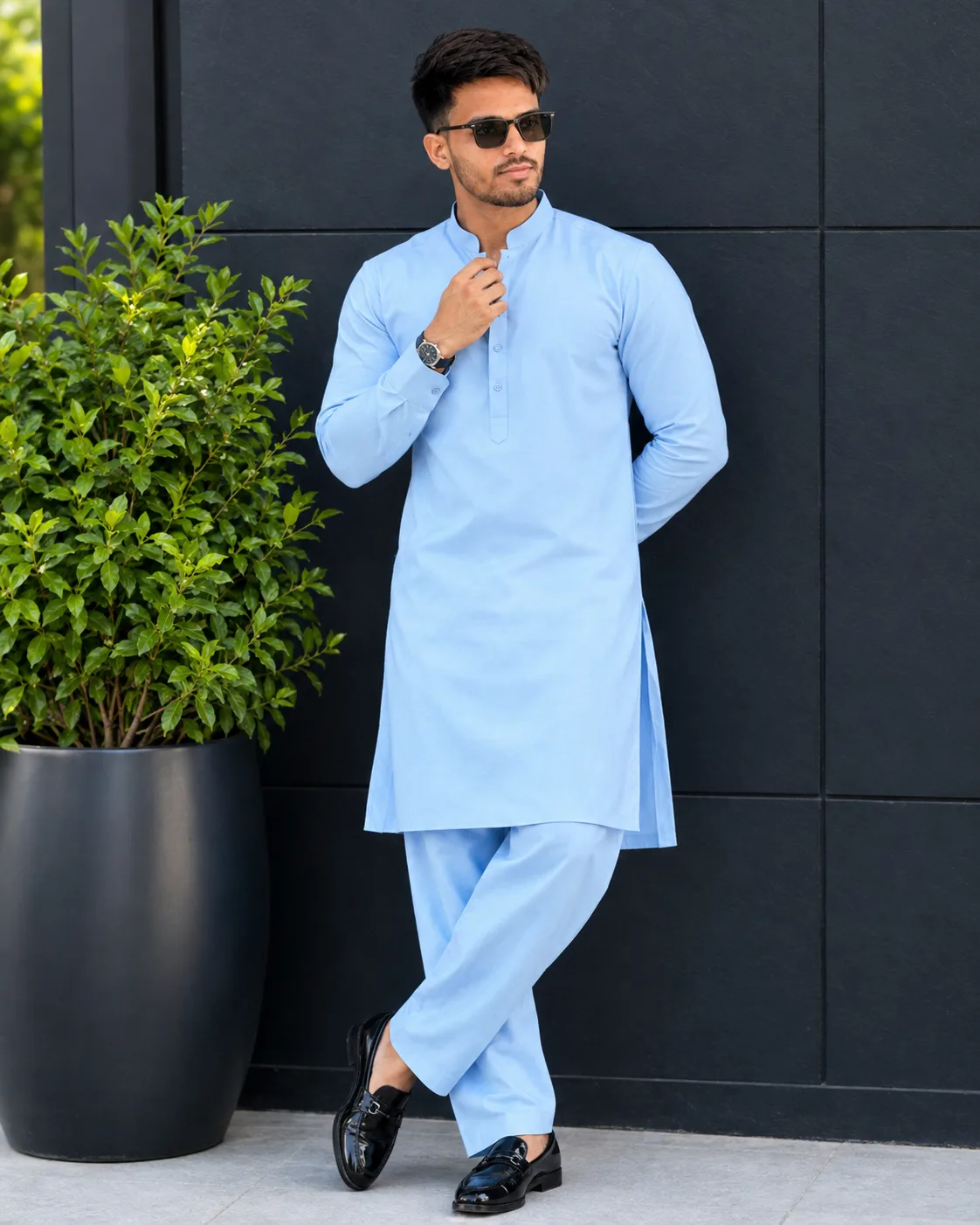 Sky Blue Kurta Look 💙 | Classy & Stylish Ethnic Fashion ✨