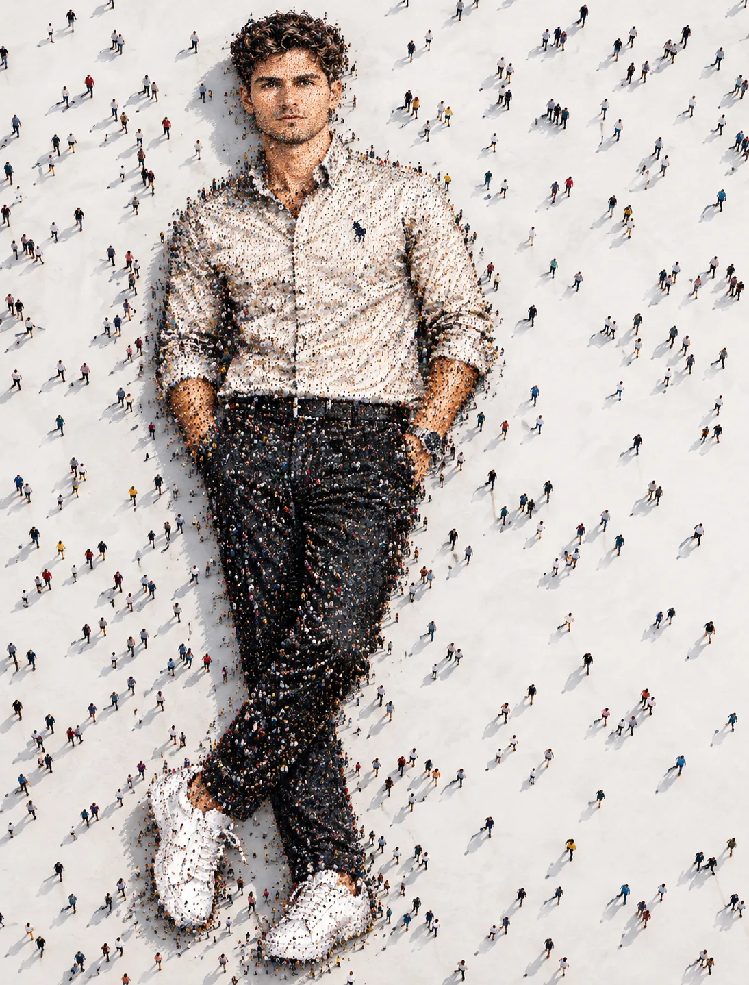 Full body portrait with tiny people's