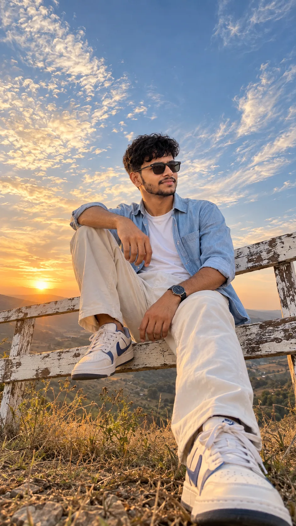 Golden Hour Countryside Lifestyle Portrait