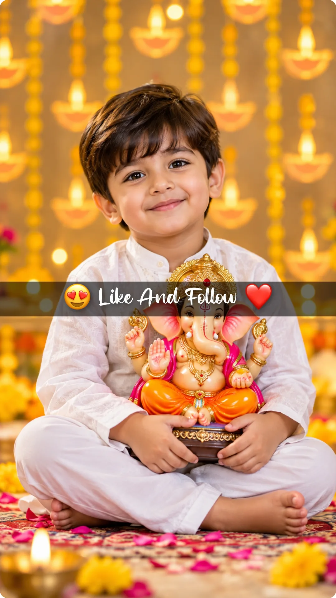 Traditional Ganesha Portrait Prompt