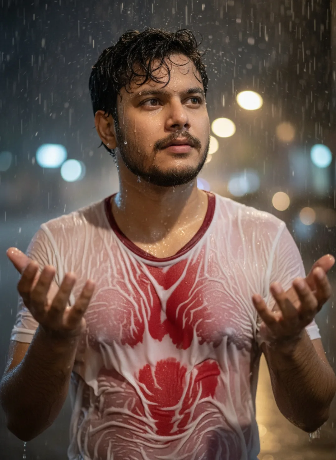 Cinematic Rain Portrait