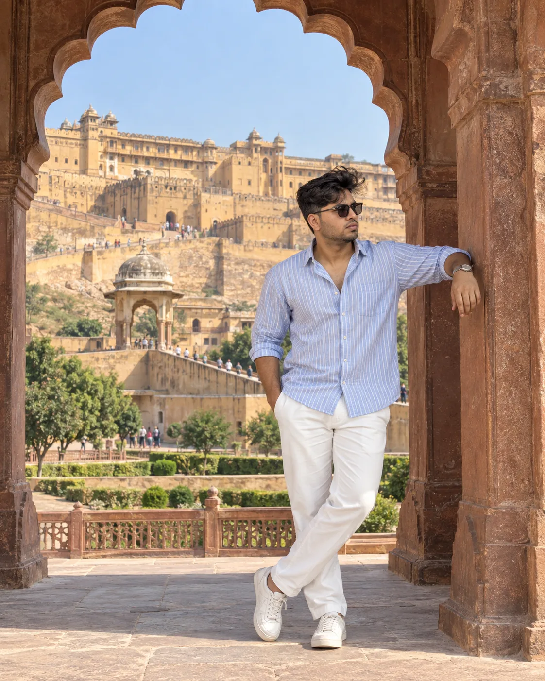 Elegant Portrait at Amber Fort