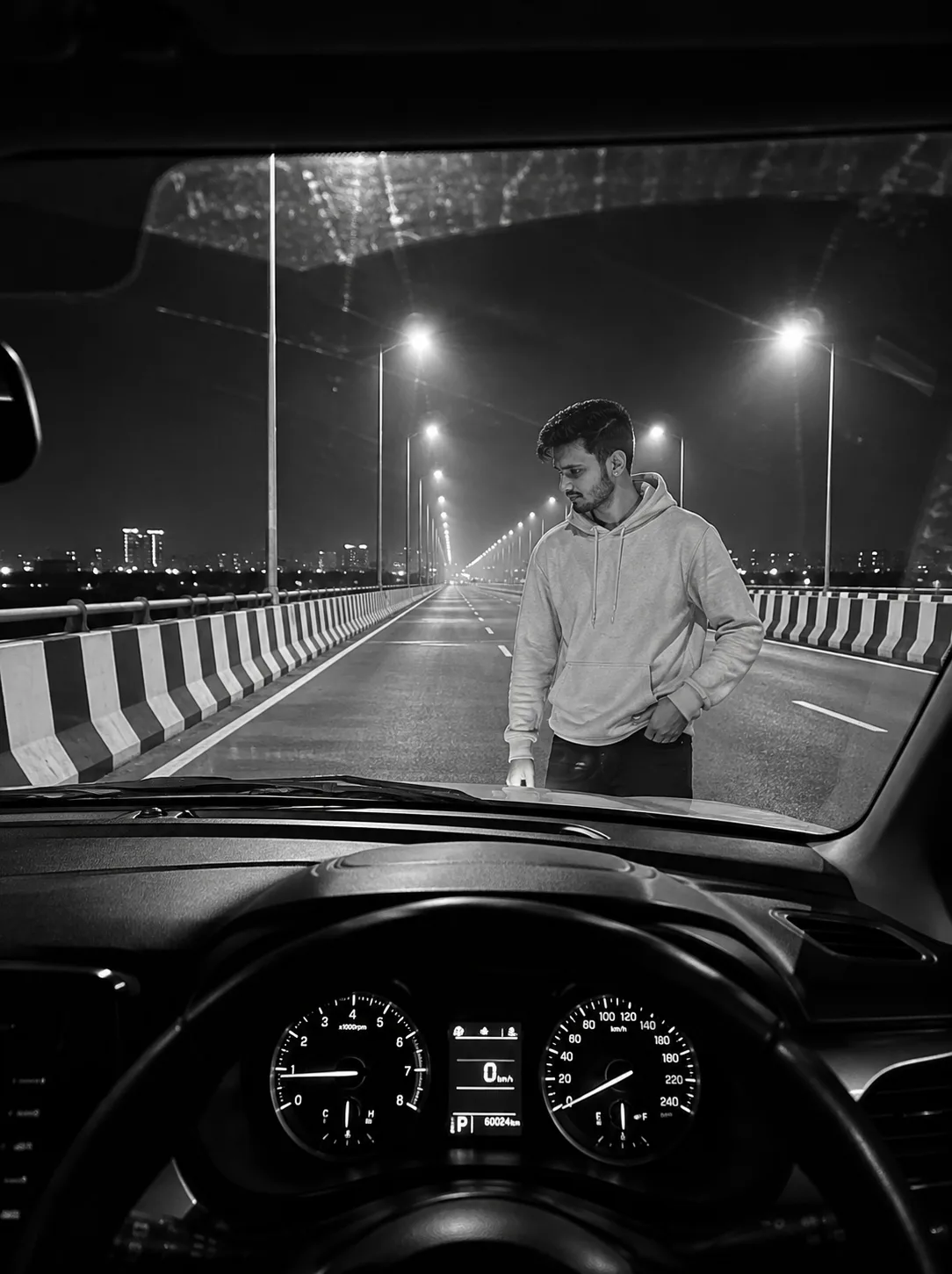 cinematic black-and-white photograph