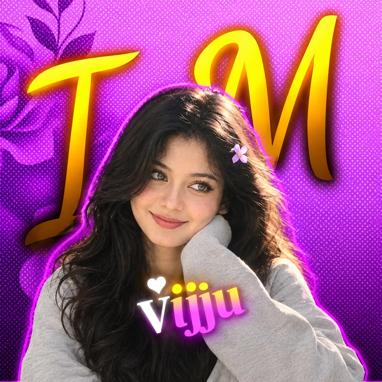 💜✨ Dreamy Purple Pop-Art Portrait ✨💜