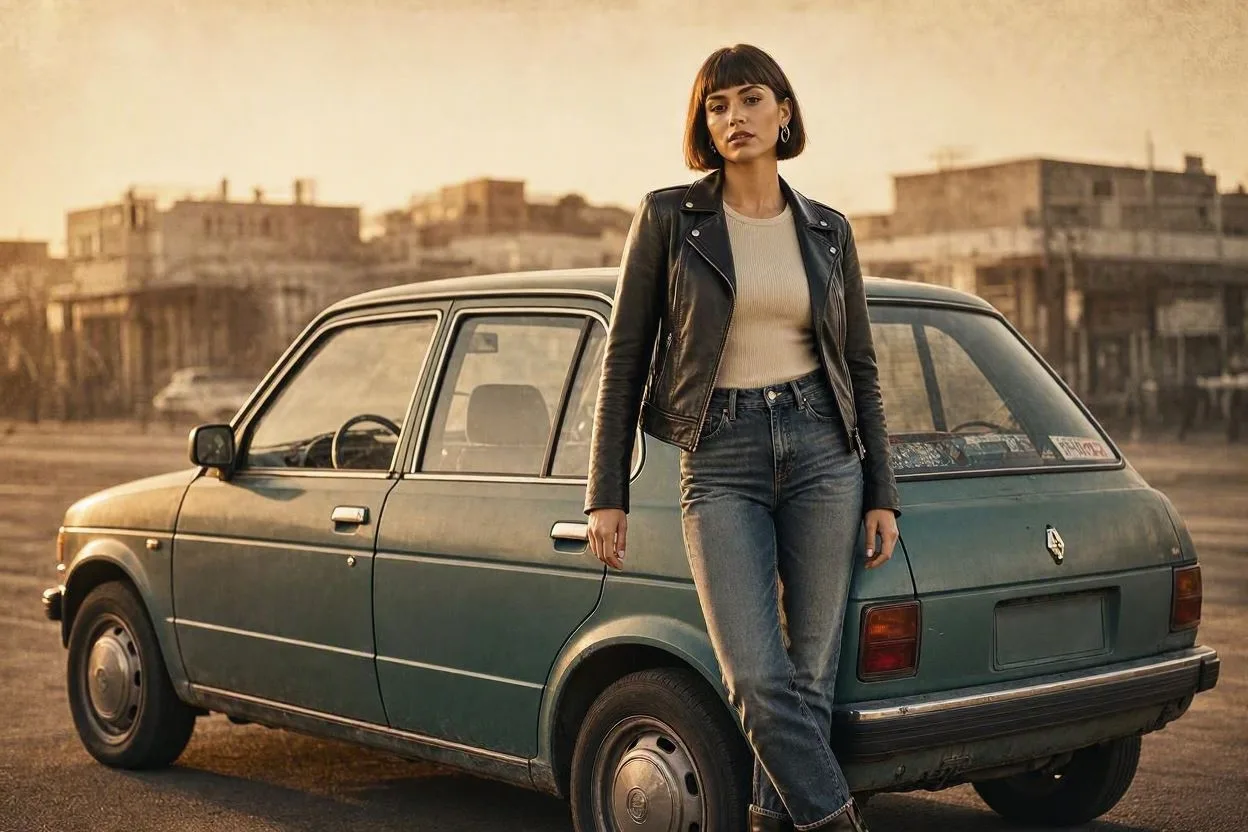 Retro Grunge: Modern Edgy Streetwear with a 1990s Vintage Hatchback