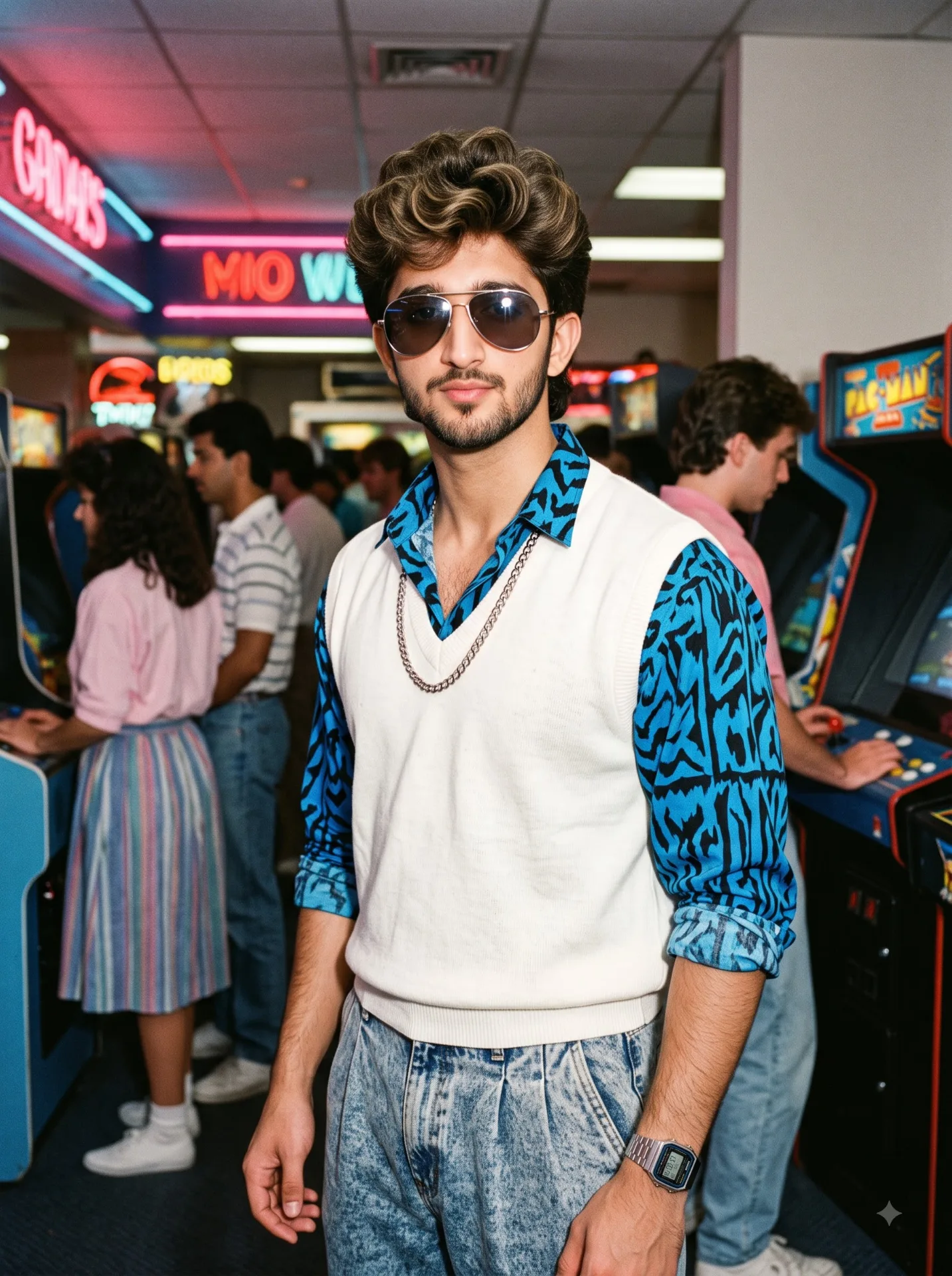 gemini ai photo 80s Prompt