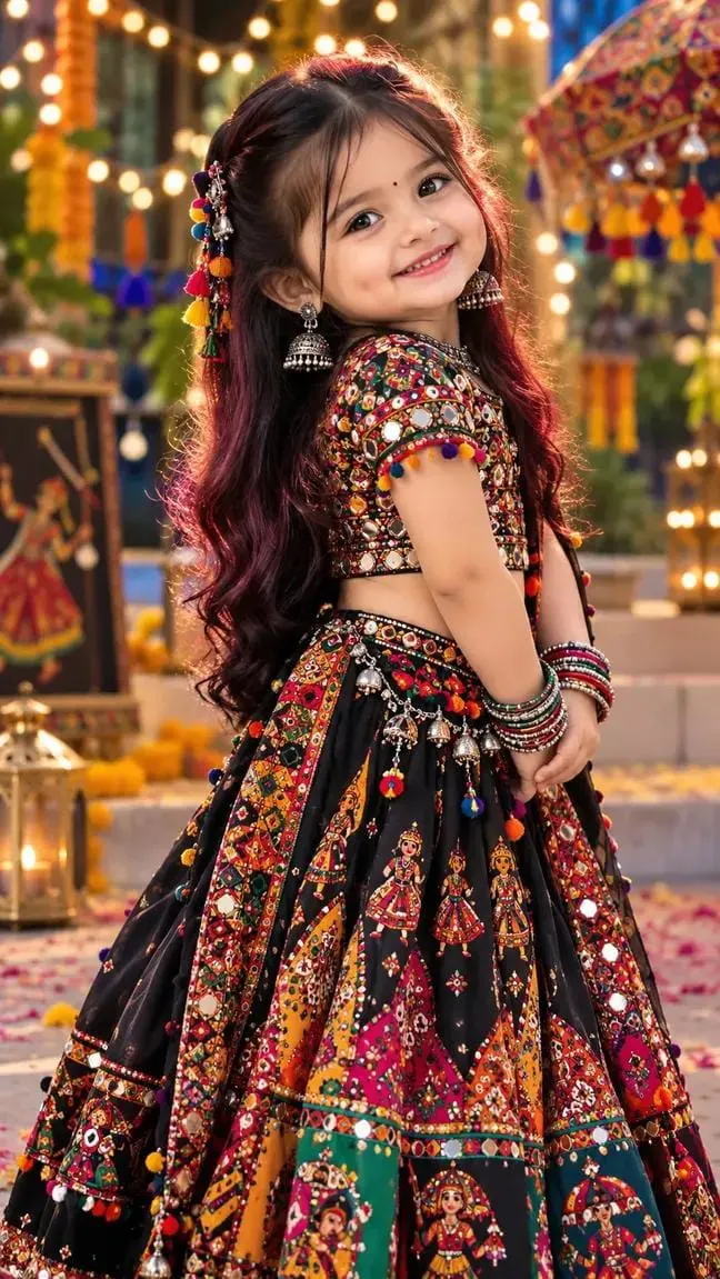 Festive Gujarati Lehenga Portrait