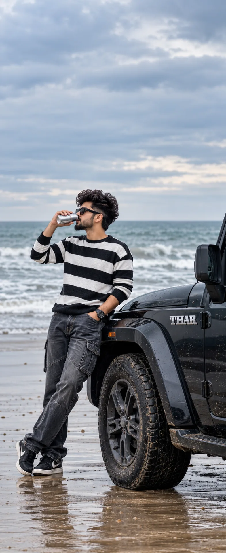 Moody Beach Vibes 🖤🌊 | Thar & Chill | Men’s Aesthetic