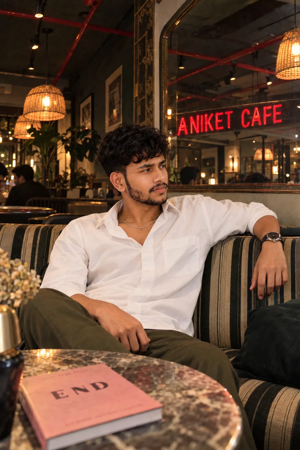 Urban Noir Café Portrait