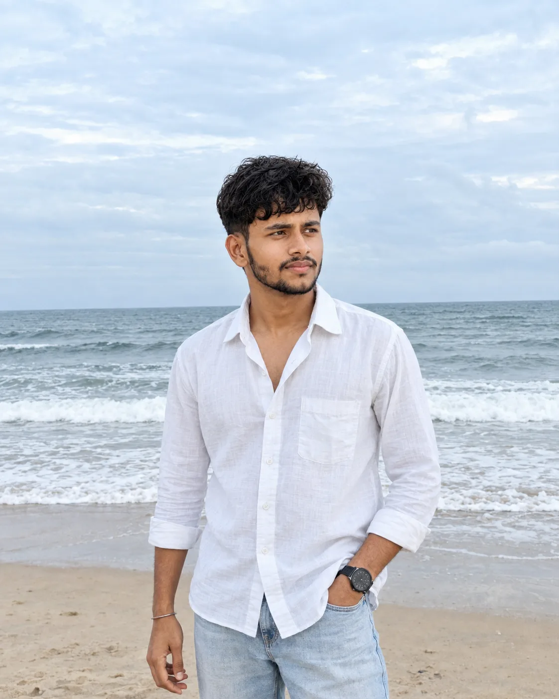 Ocean Breeze — Realistic Beach Portrait