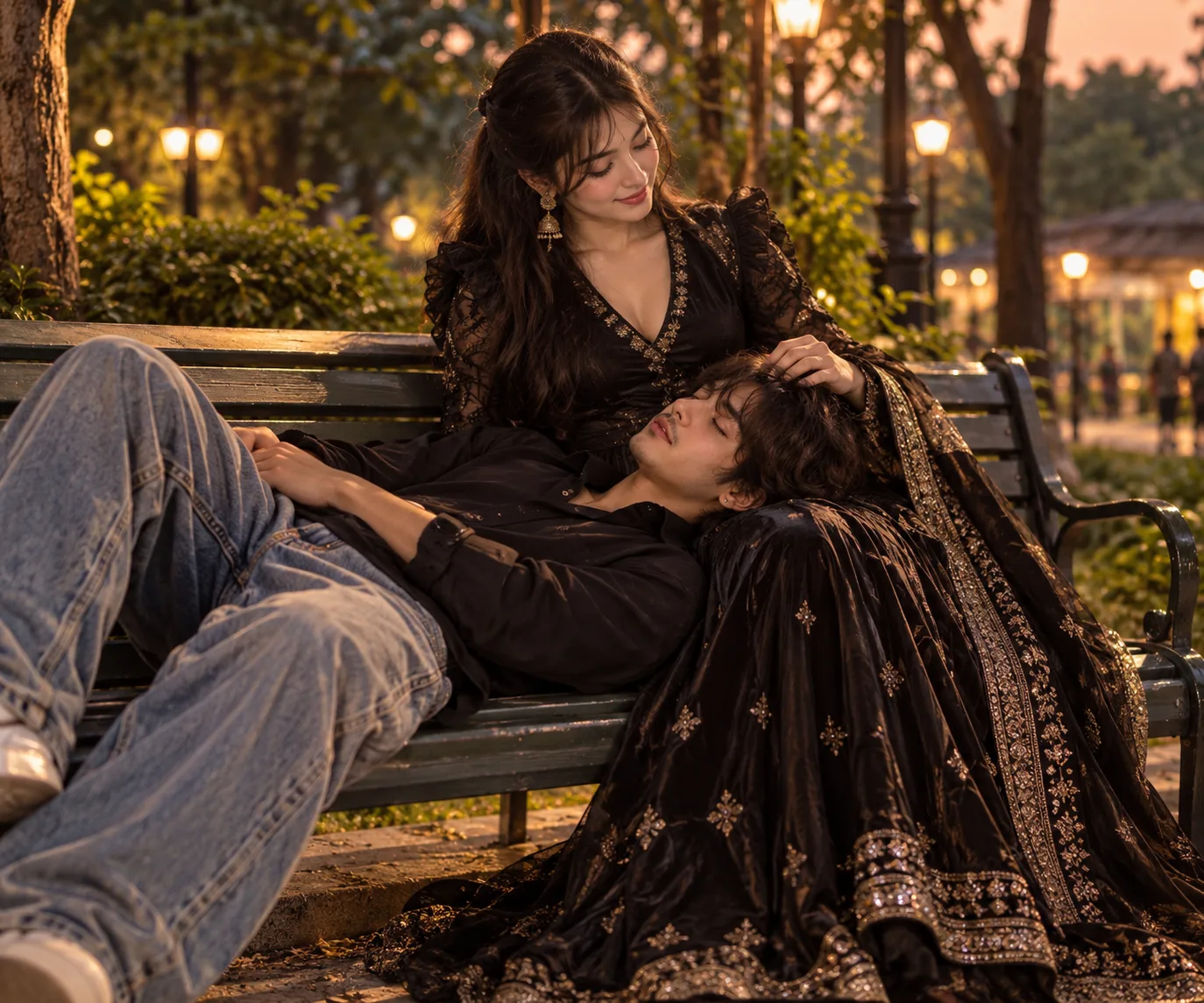 Sofia & Samad — Quiet Park Evening 🖤🌿