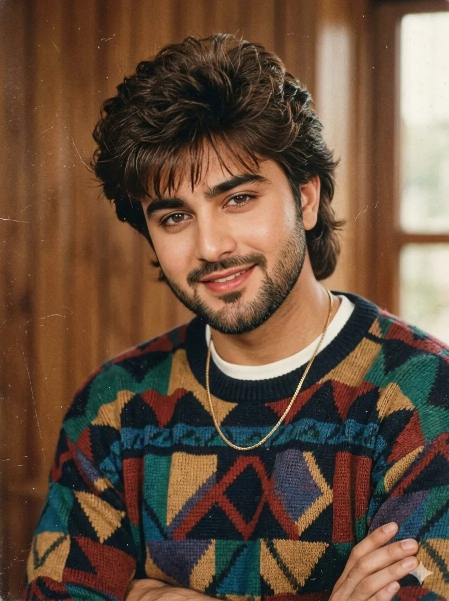 The Vintage Coziness: A 1980s Retro Portrait