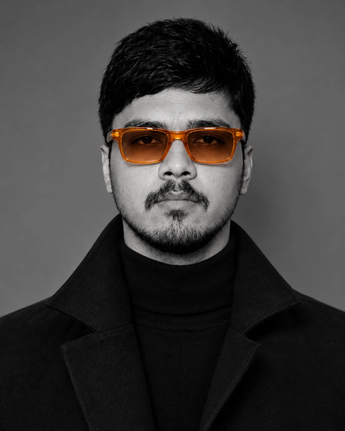 FLUX prompt: A studio-style close-up editorial portrait of a pe...