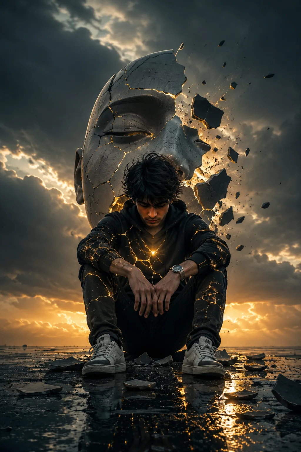 THE SHATTERED SOUL KING – Viral Surreal Portrait