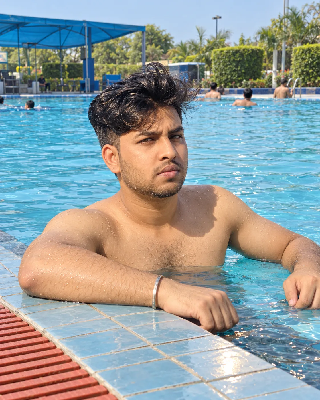 Poolside Summer Portrait
