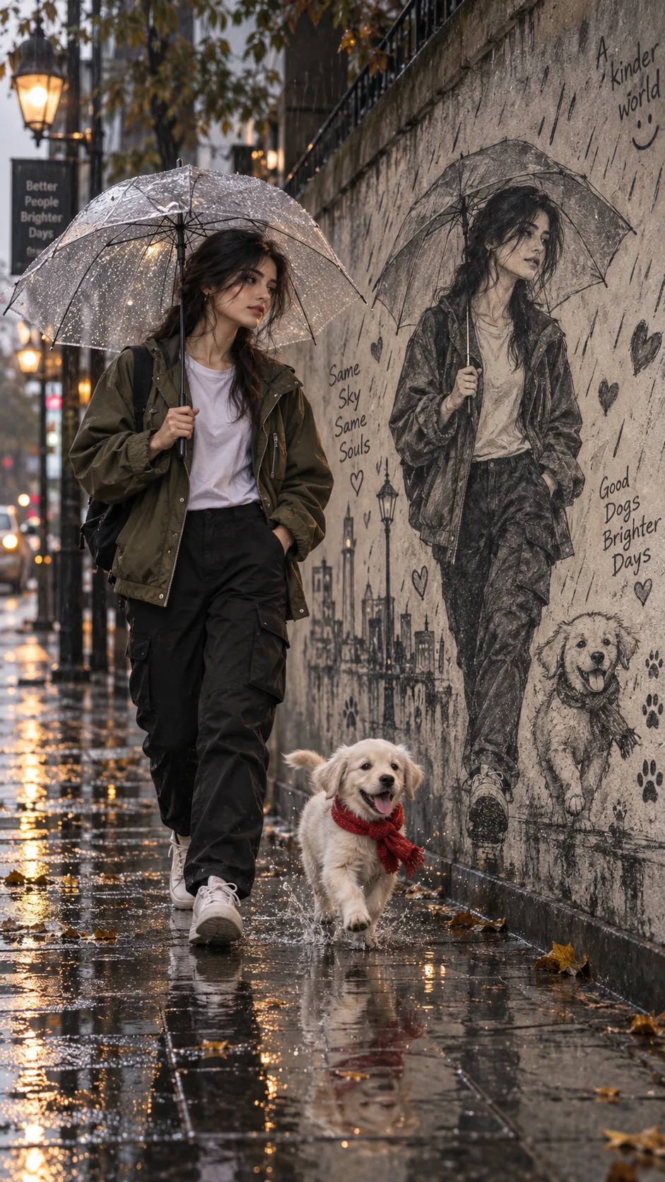 Rain, Reflections & Little Paws
