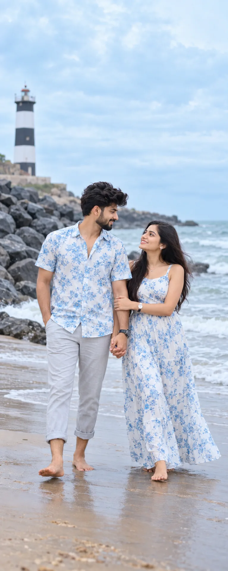 Romantic Beach Couple Photoshoot