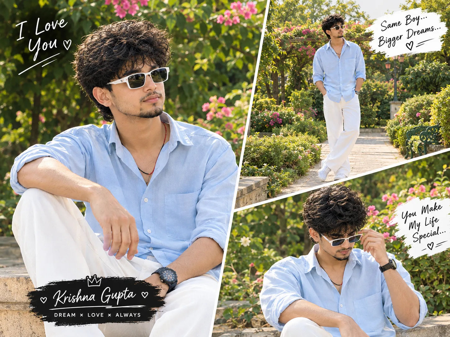 Blue Shirt Love Story Collage