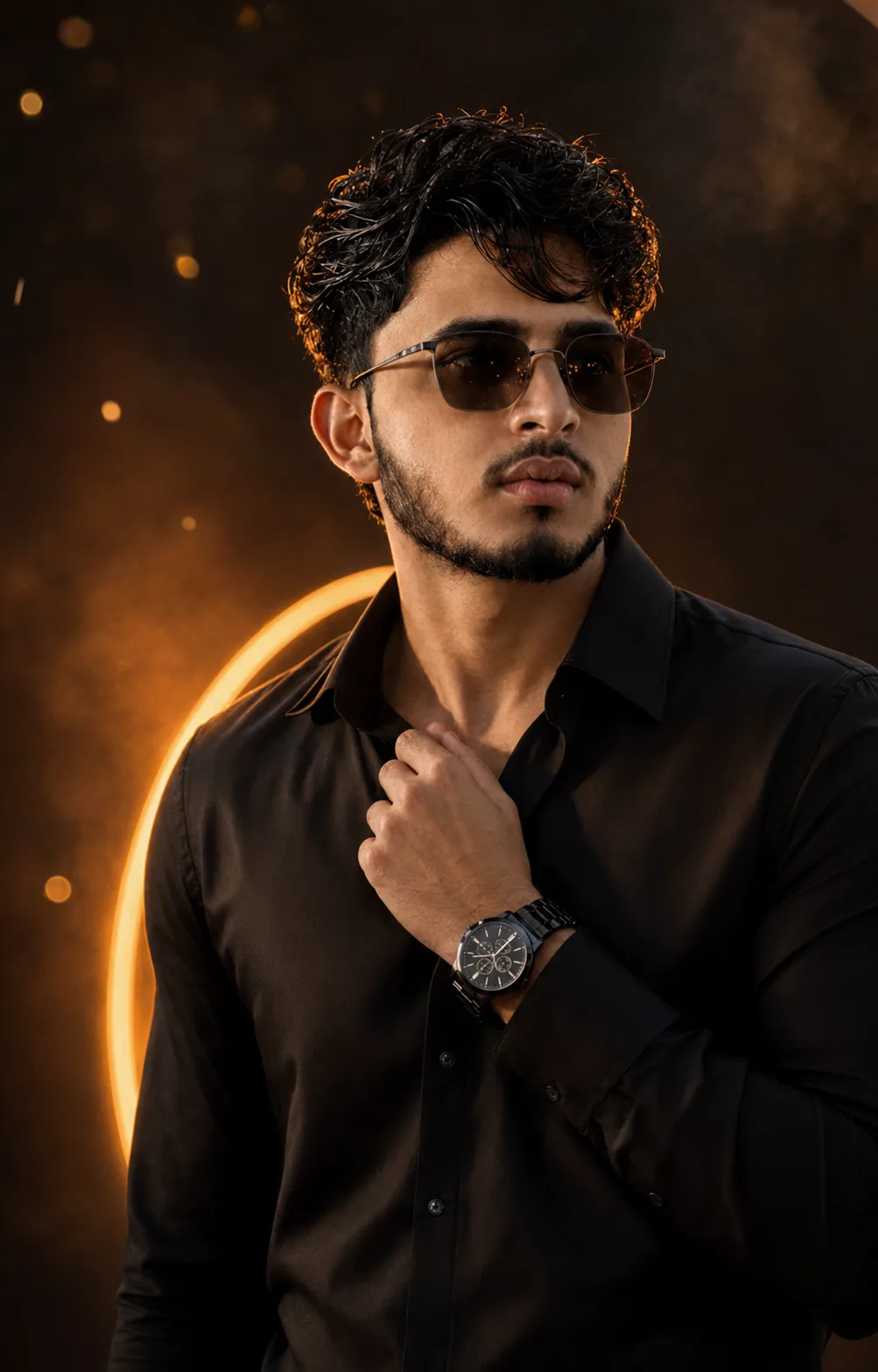 Ember Noir – Cinematic Black Fashion Portrait