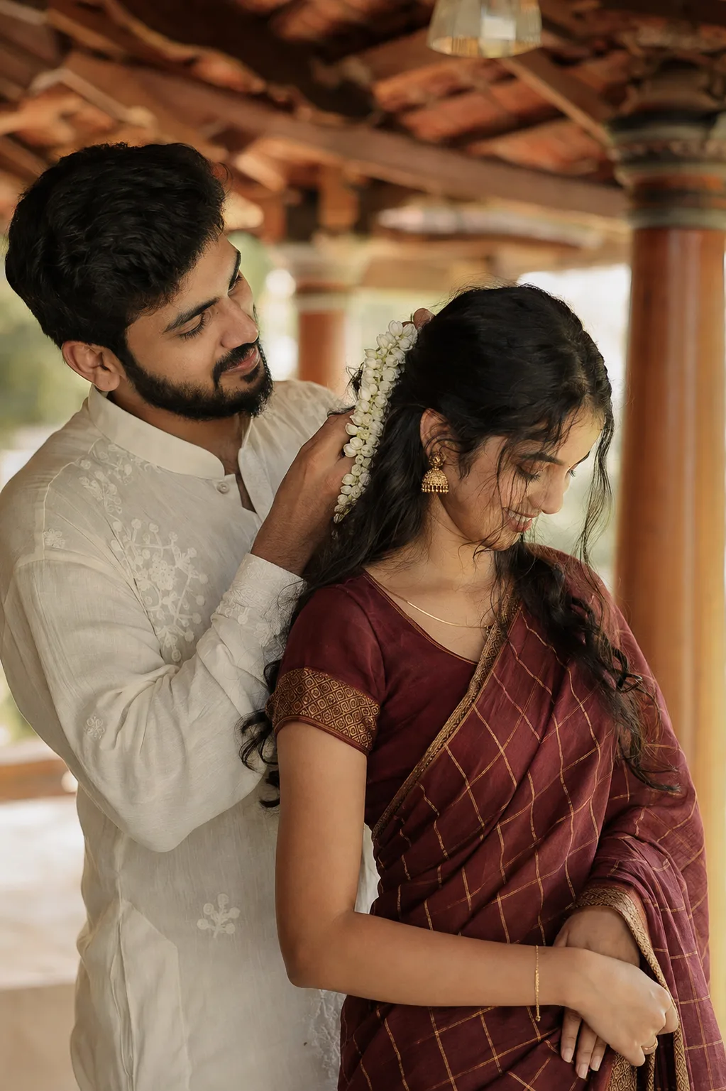 Ultra realistic candid portrait of a young couple