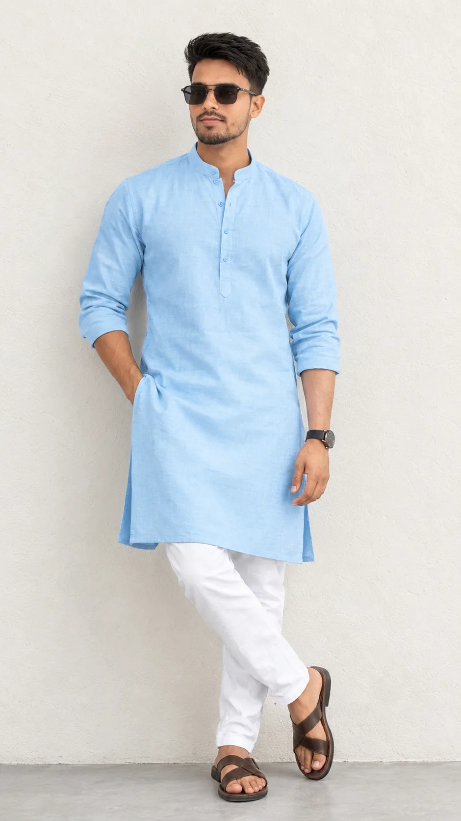 Sky Blue & White Kurta Look 💙🤍 | Simple, Classy & Stylish Ethnic Style ✨