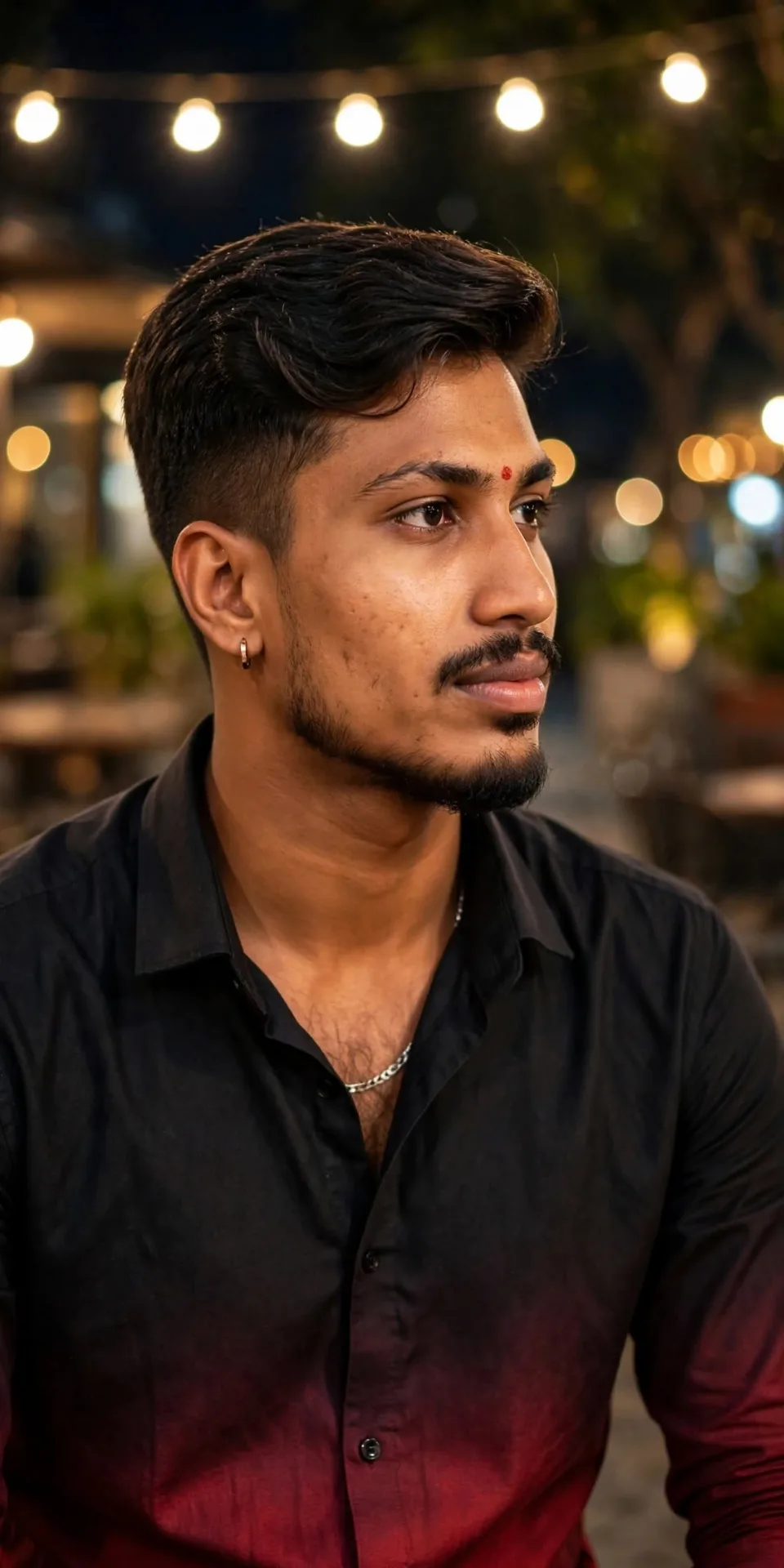 Night Cafe Cinematic Portrait