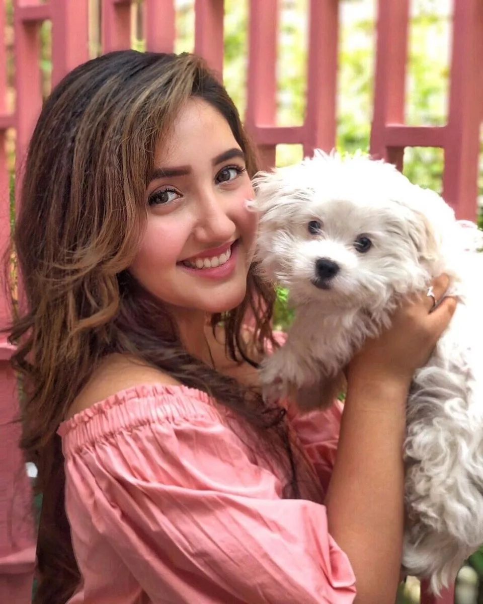Pink Moments with a Fluffy Friend