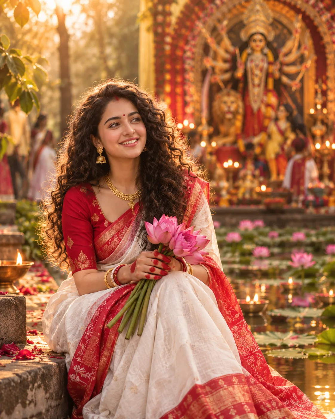 Durga Puja poster image prompt