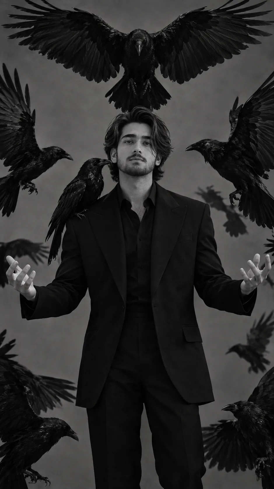 Raven-Crowned Gothic Portrait