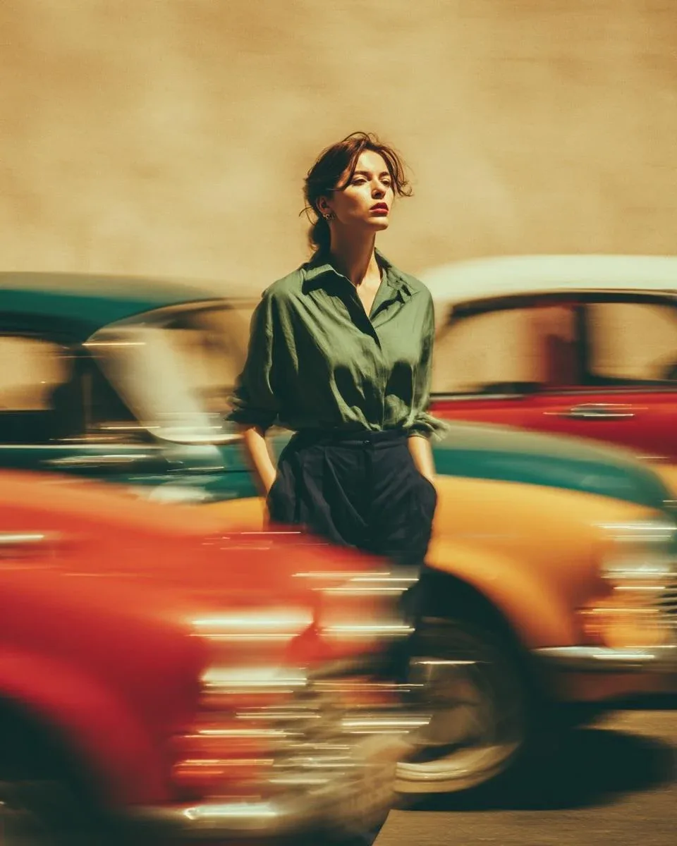 Retro Street Motion Fashion Portrait