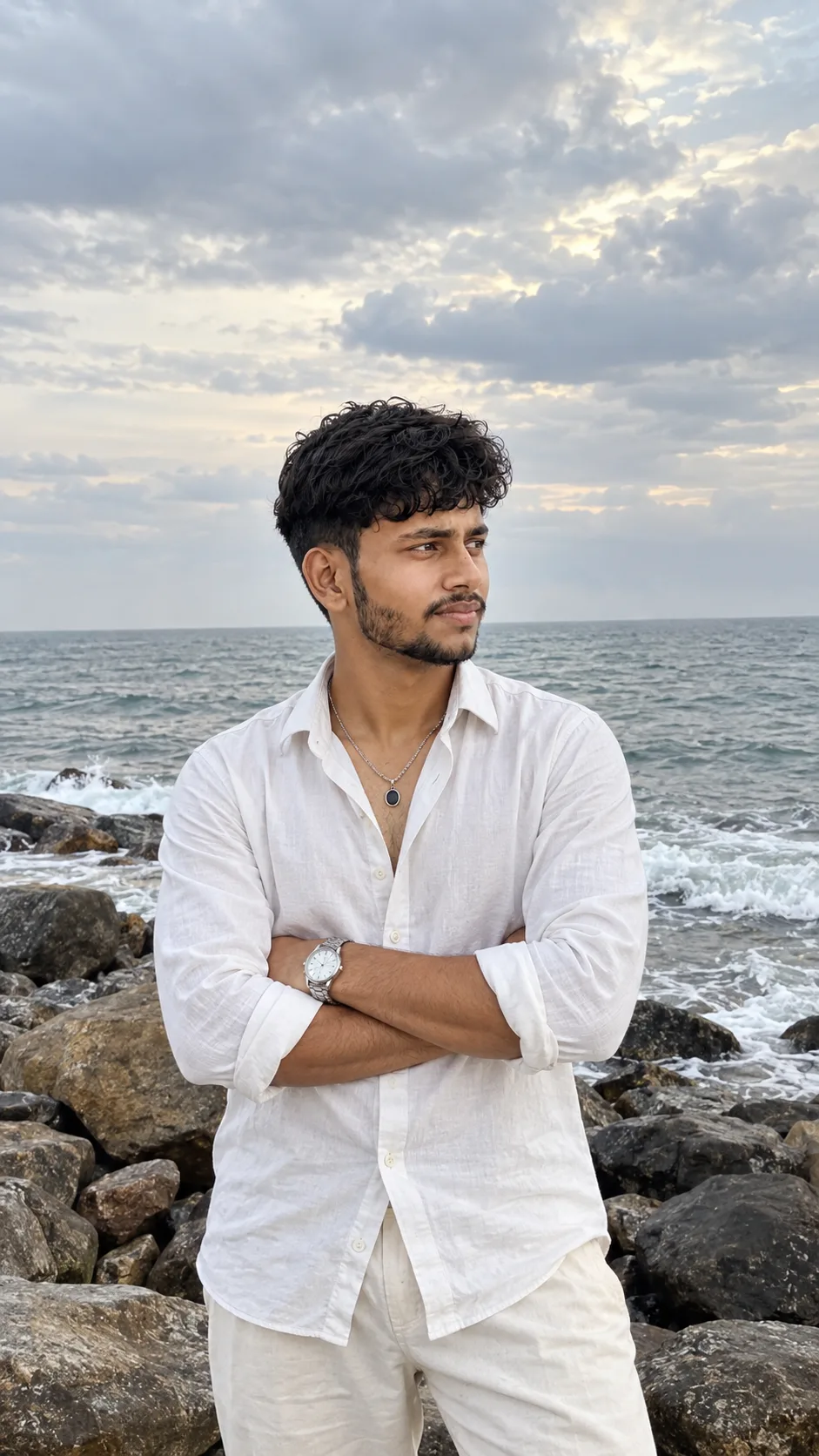 Coastal Serenity — Ultra-Realistic Portrait