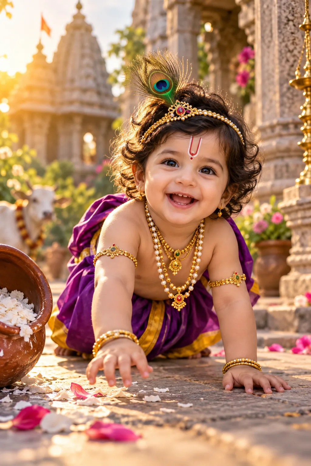 Little Krishna – Divine Baby Krishna Portrait