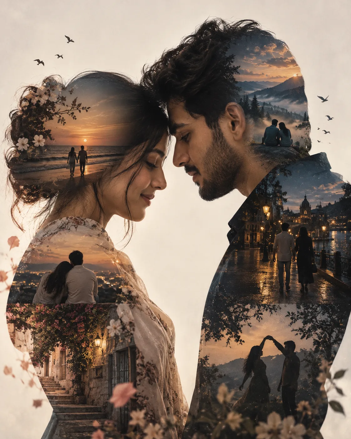 Ultra realistic cinematic couple portrait