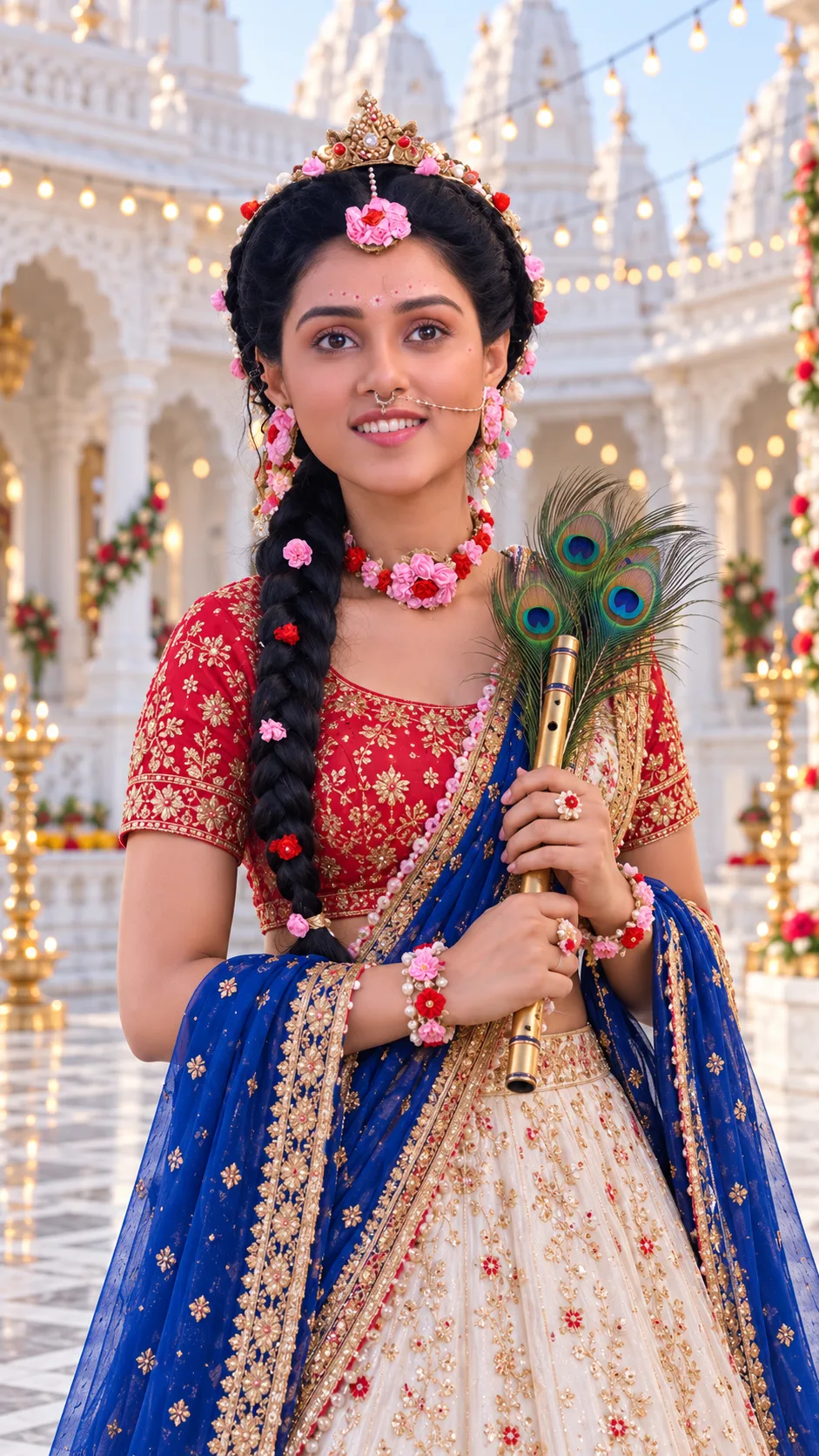 Radha Krishna Inspired Traditional Look