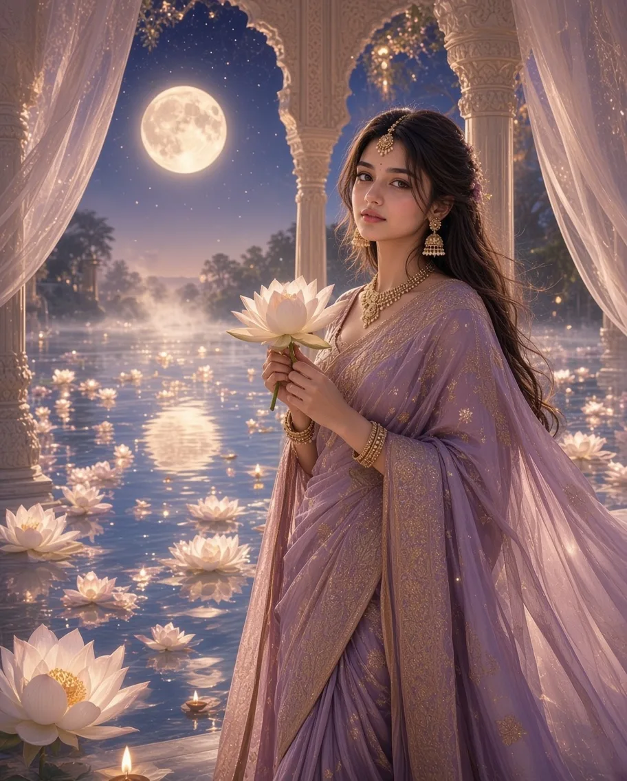 Moonlit Lotus Pavilion