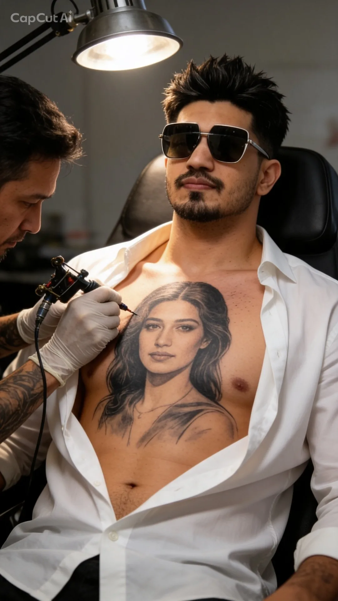 Cinematic Realistic Tattoo Portrait