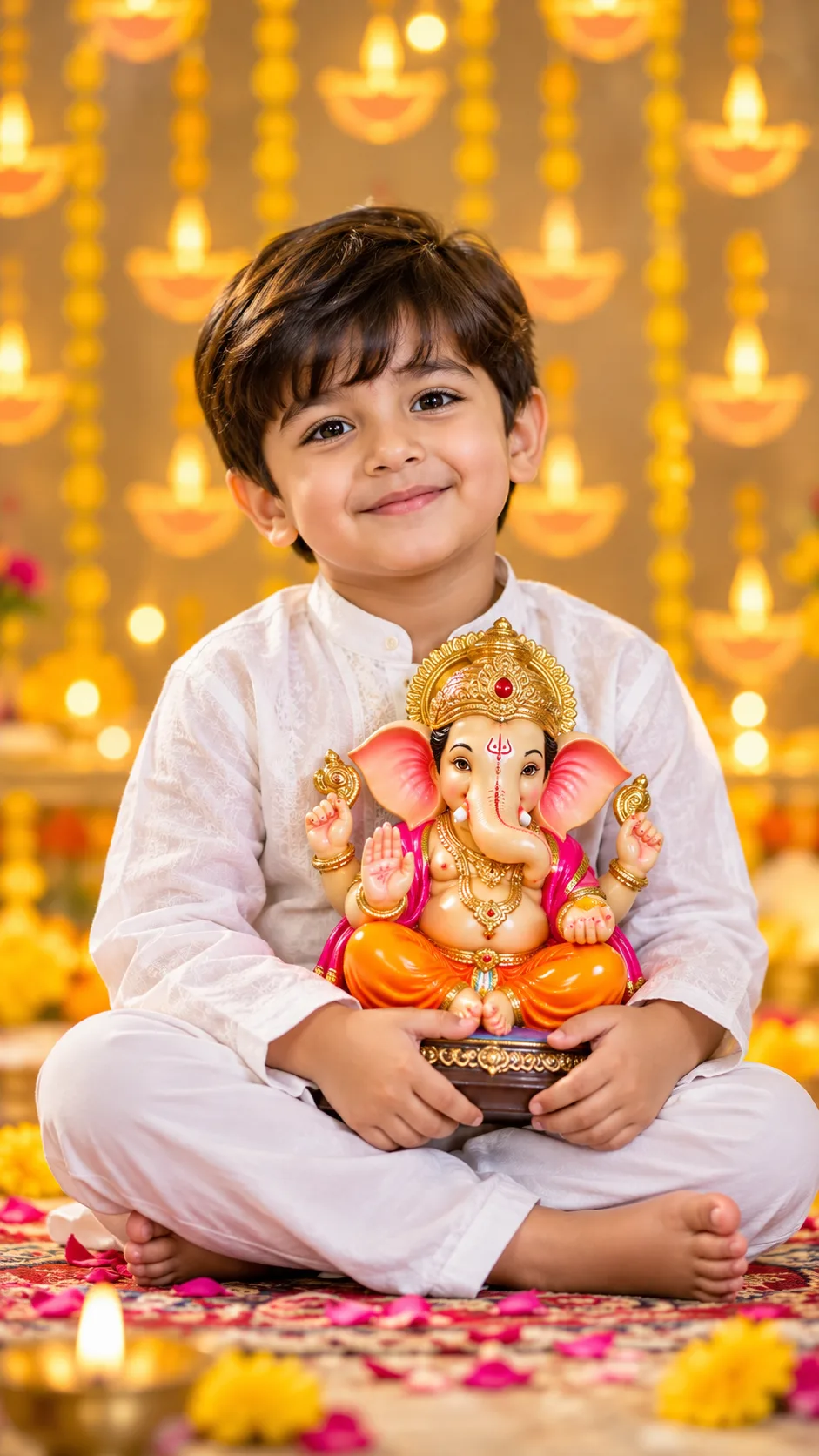 Traditional Ganesha Portrait Prompt
