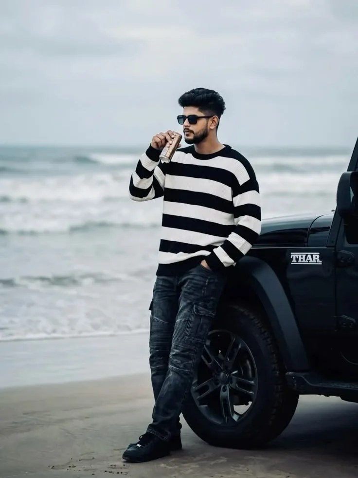 Moody Beach Vibes 🖤🌊 | Thar & Chill | Men’s Aesthetic