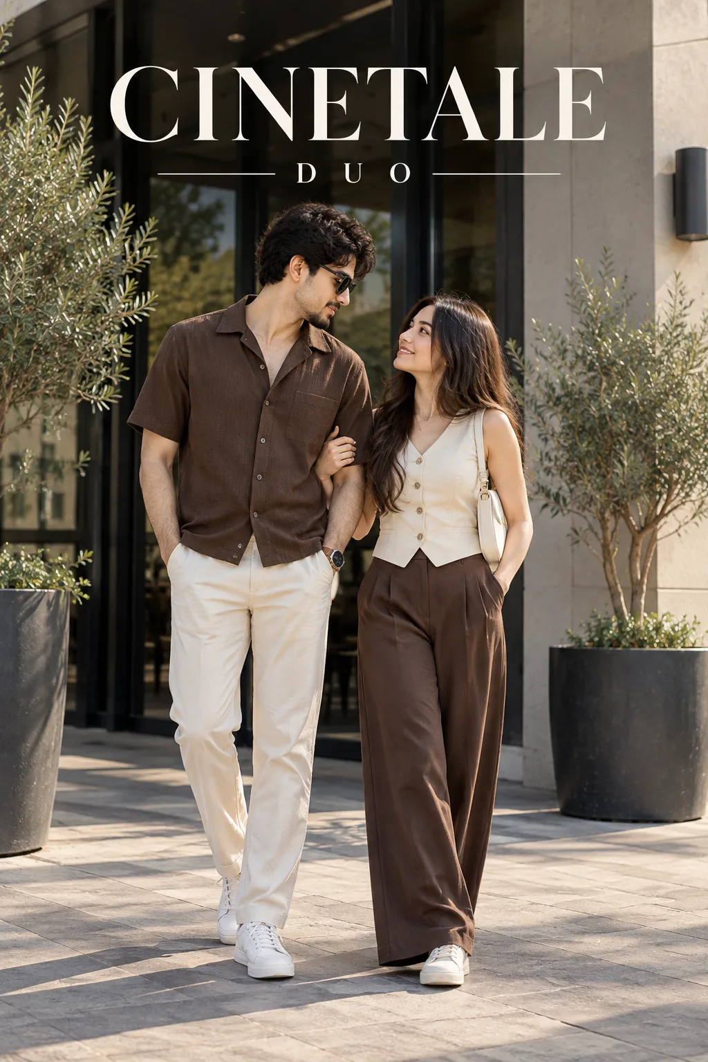 Ultra realistic cinematic portrait of a young romantic couple